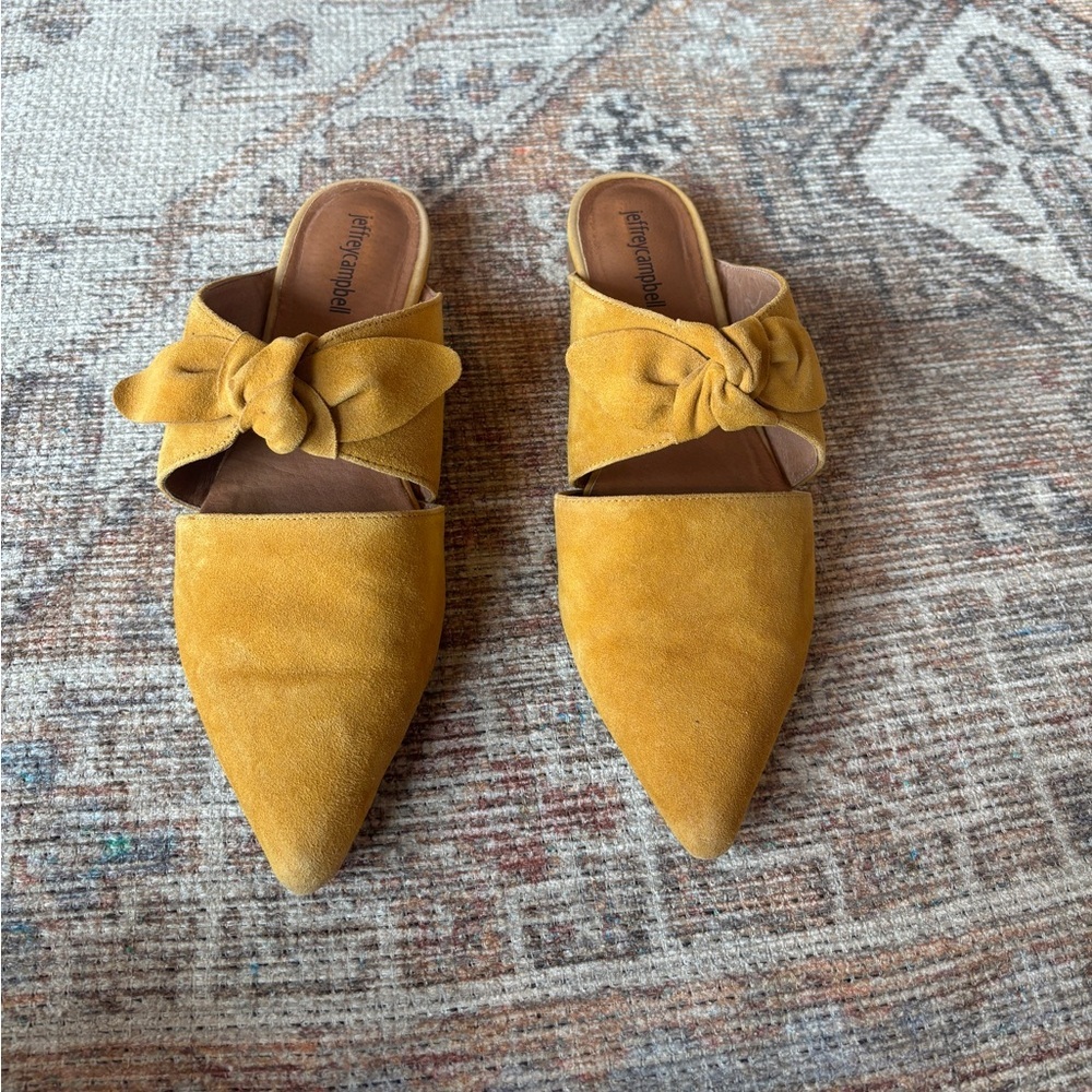 Jeffery Campbell Yellow Bow Flats